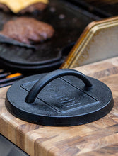 6.25" Seasoned Cast Iron Burger Press