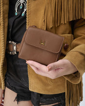 Sophia Card Holder In Brown Leather Calfskin