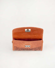 Elena Mini Bag - Brown Handtooled Leather and Calfskin