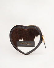 Cupid Coin Pouch - Black And White Cowhide