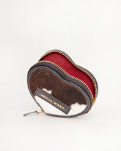 Cupid Coin Pouch - Black And White Cowhide