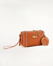 Shell Mini Purse - Brown Leather and Calfskin