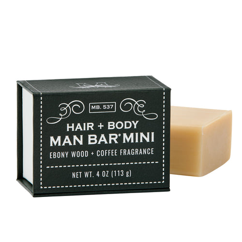 Man Bar Mini Hair & Body: Ebony Wood & Coffee