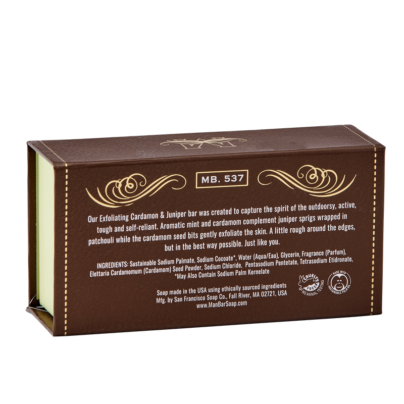 Man Bar Soap, Cardamom & Juniper, 10 oz.