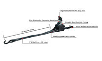 BulletProof Medium Duty 1" Auto Retractable Ratchet Strap