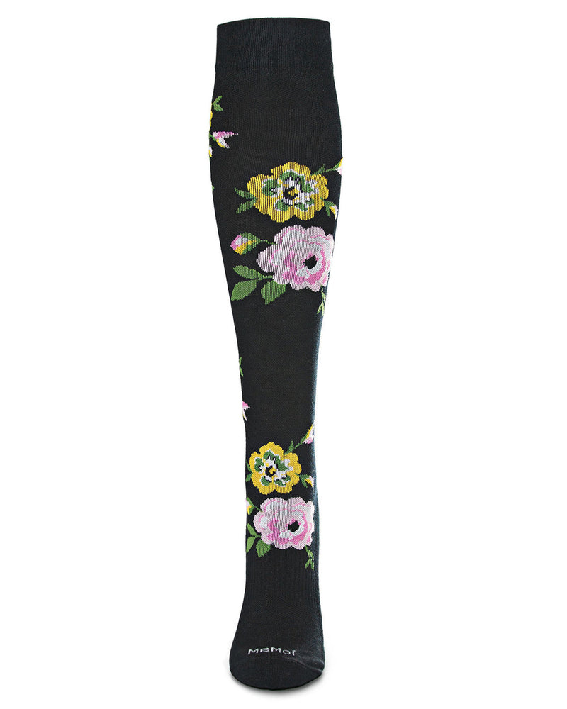 Women's In Bloom Bamboo Blend 8-15mmHg Graduated Compression Socks; Size 9W