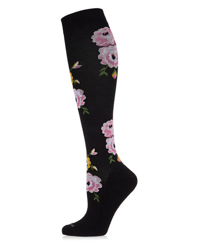 Women's In Bloom Bamboo Blend 8-15mmHg Graduated Compression Socks; Size 9W
