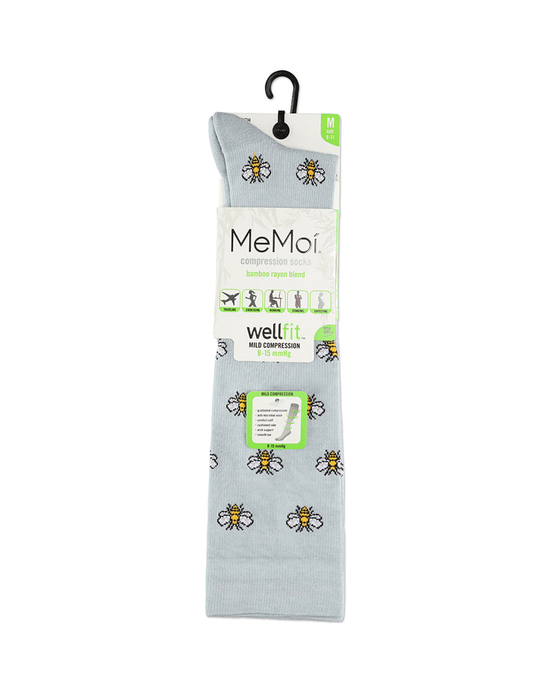 Women's Bees Bamboo Blend 8-15 MMHG Graduated Compression Socks; Size 9W