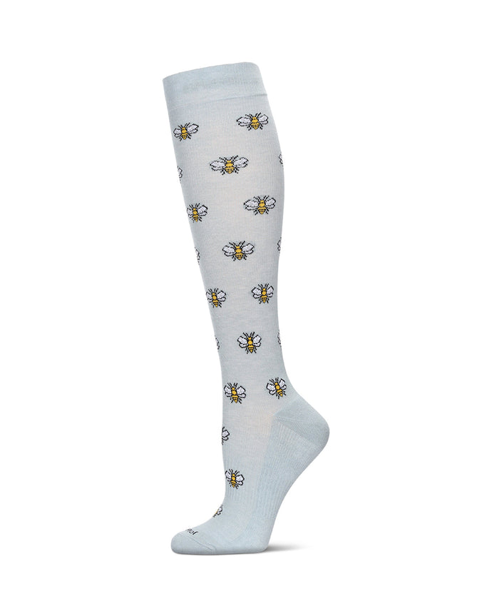 Women's Bees Bamboo Blend 8-15 MMHG Graduated Compression Socks; Size 9W