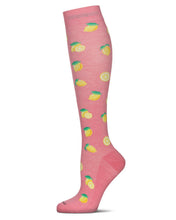 Women's Lemons Bamboo Blend 8-15MMHG Graduated Compression Socks; Size 9-11
