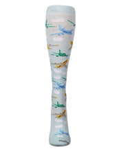 Women's Airplanes 8-15 mmHg Graduated Bamboo Compression Socks; Size 9-11