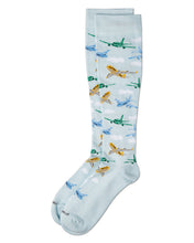 Women's Airplanes 8-15 mmHg Graduated Bamboo Compression Socks; Size 9-11