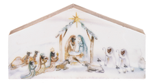 Watercolor Nativity Scene Block