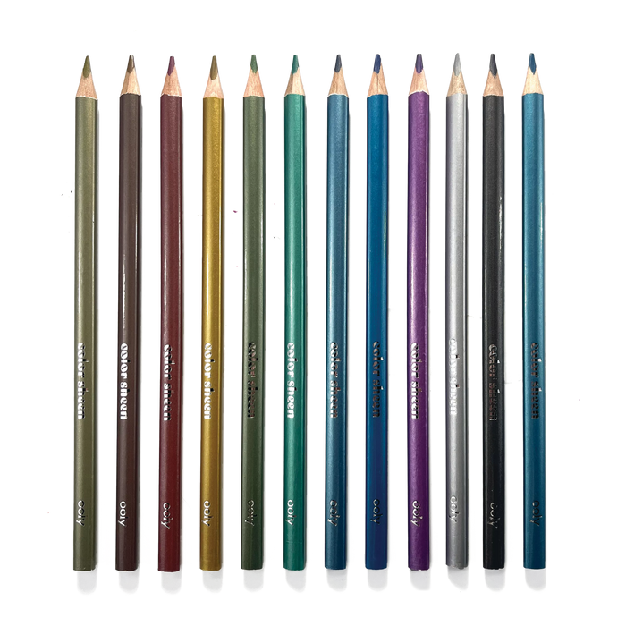 Color Sheen Metallic Colored Pencils - Set of 12