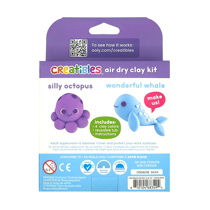 Creatibles Mini Air Dry Clay Kit - Ocean BFFs