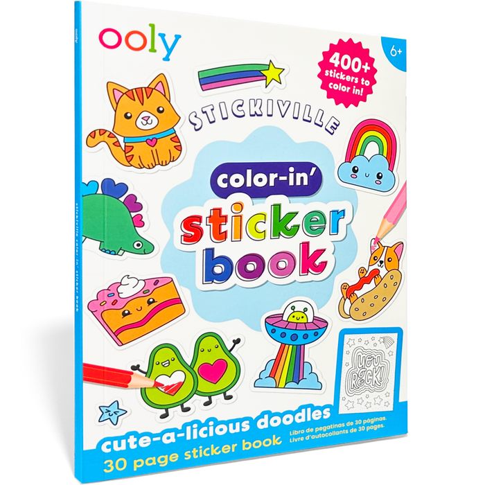 Stickiville Color-In’ Sticker Book: Cute-A-Licious Doodles