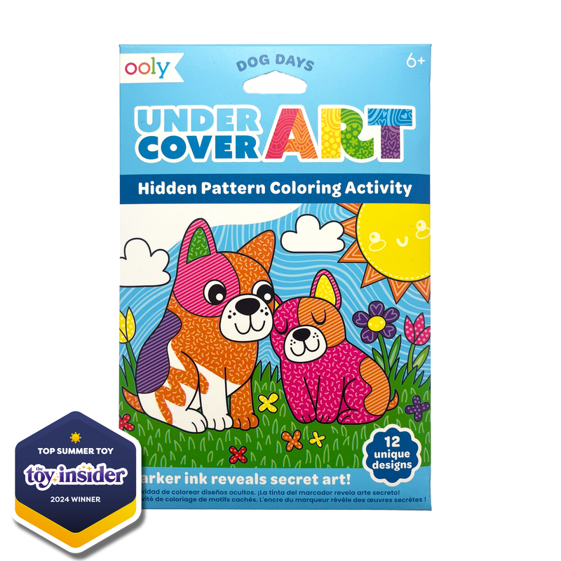 Undercover Art Hidden Pattern Coloring Activity Art Cards - Dog Days