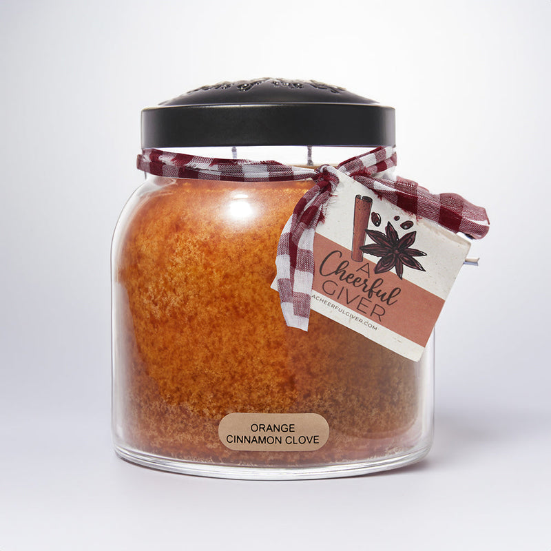 Orange Cinnamon Clove Scented Candle - 34 oz, Double Wick, Papa Jar