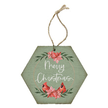 Merry Cardinal Poinsettia Ornament
