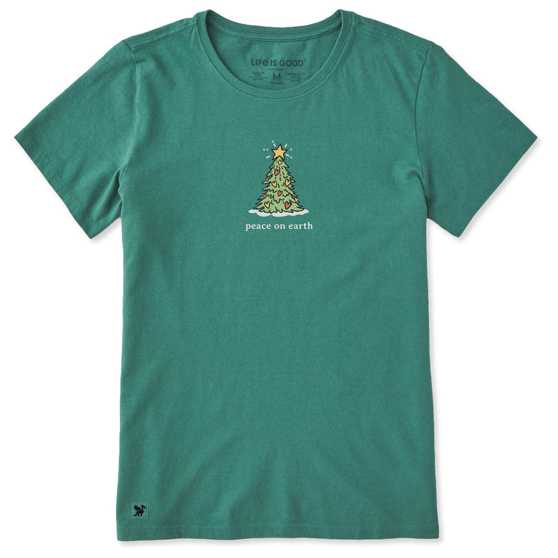 Women's Peace on Earth Love Tree Short Sleeve Crusher Tee