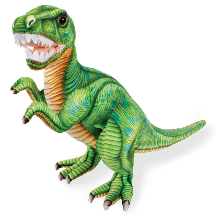 Green Tyrannosaurus Rex Realistic Plush Stuffed Animal 16"