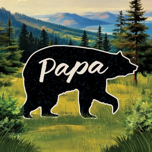Papa Bear Square House Coaster