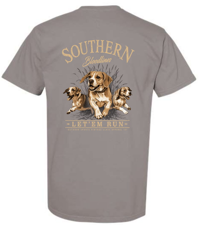 Let 'Em Run Grey Tee