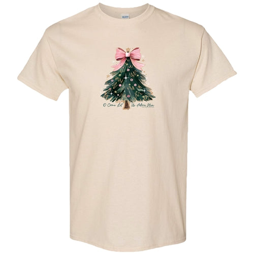 Oh Come Let Us Adore Him Front Print - Natural