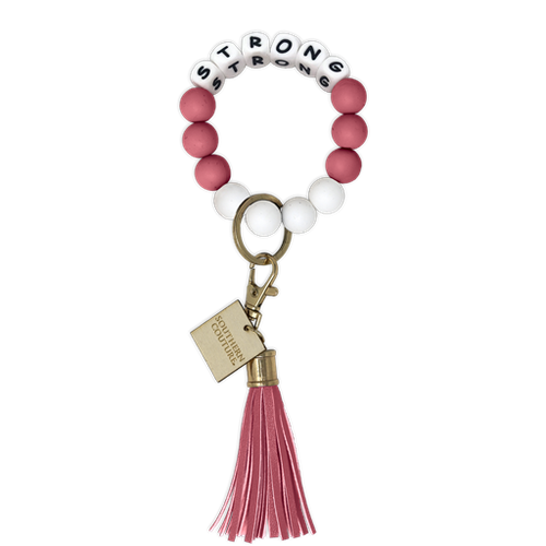 SC Silicone Beaded Bracelet Key Chain-Strong