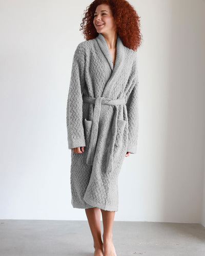Snug Waffle Robe - Cloud Gray
