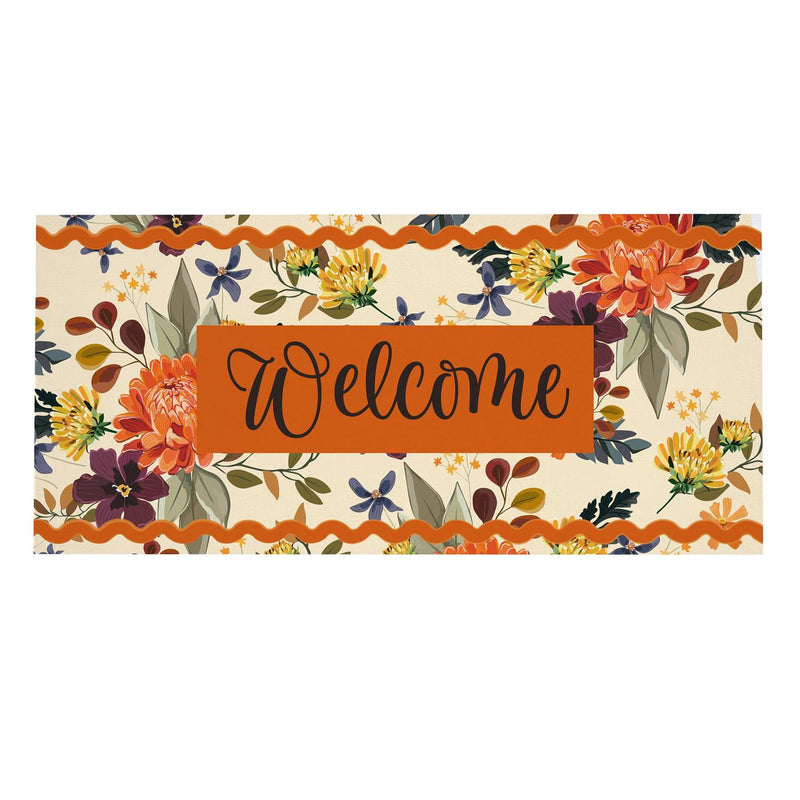 Fall Floral Welcome Sassafras Switch Mat