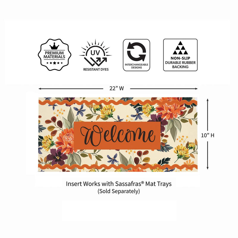Fall Floral Welcome Sassafras Switch Mat