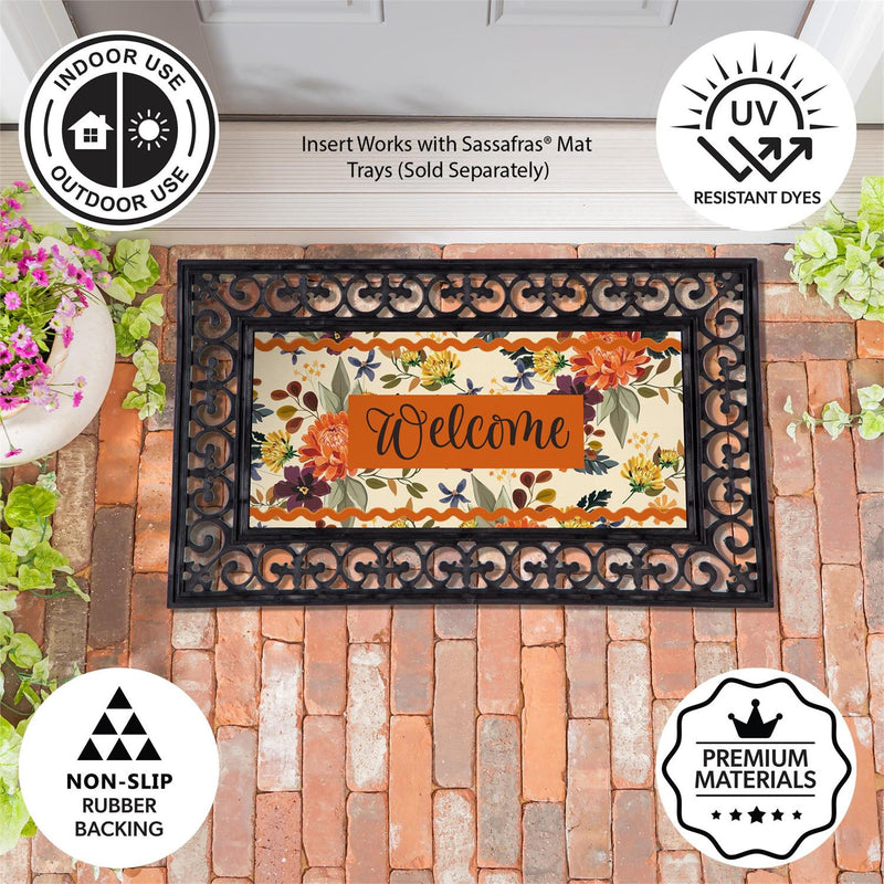 Fall Floral Welcome Sassafras Switch Mat