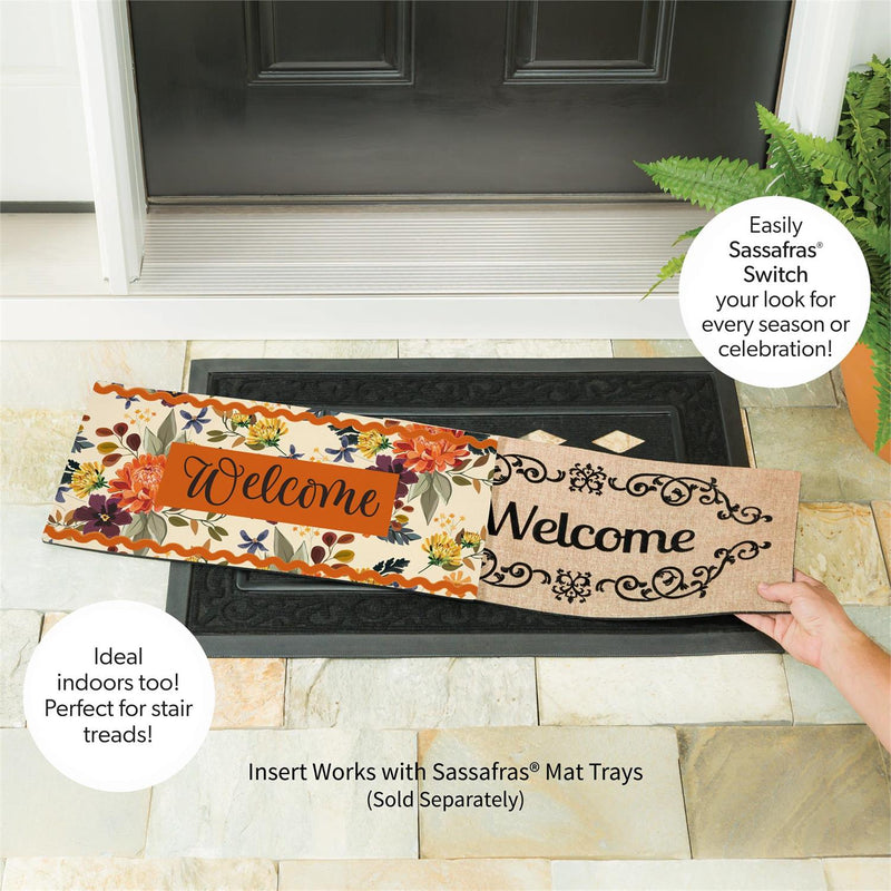 Fall Floral Welcome Sassafras Switch Mat