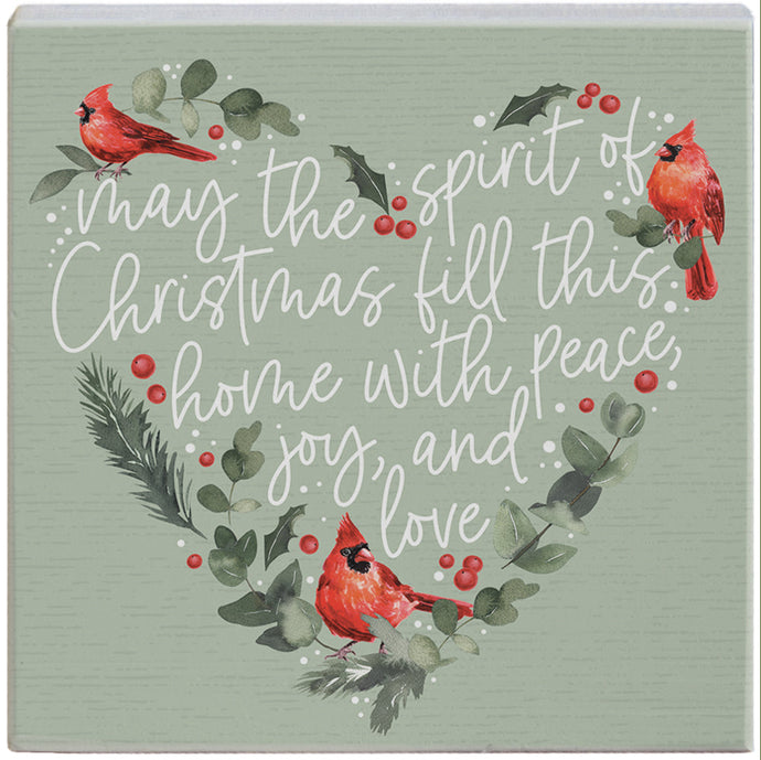 Spirit Christmas Cardinals Table Top Art