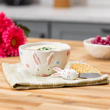 Bunny Blooms Serveware Ceramic Bunny Bowl and Spreader