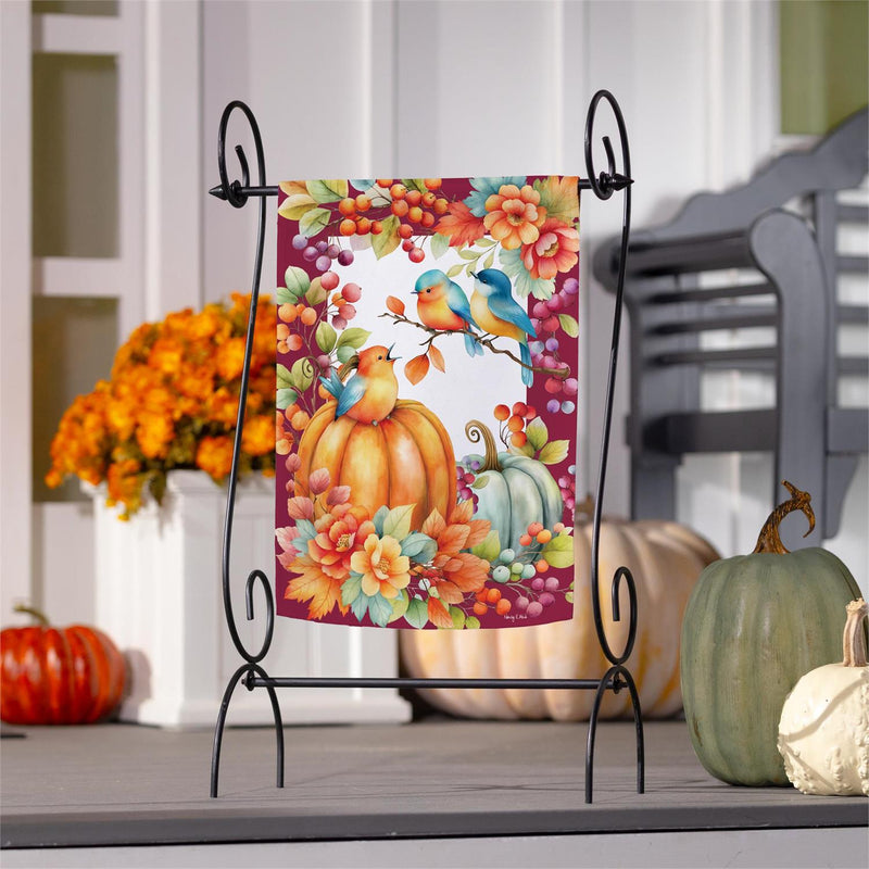 Bird Talk Suede Garden Flag