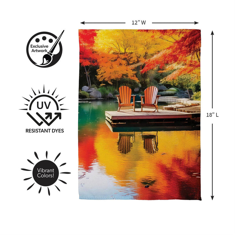 Scenic Fall View Suede Garden Flag