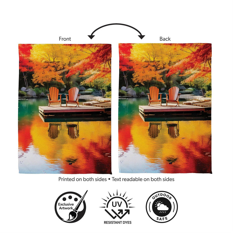 Scenic Fall View Suede Garden Flag