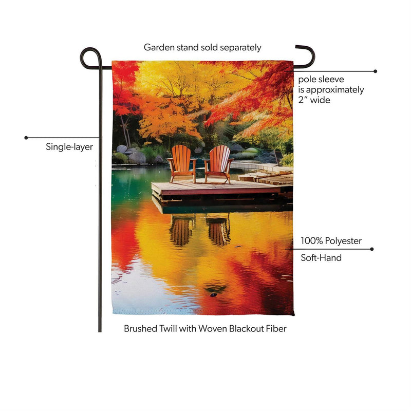 Scenic Fall View Suede Garden Flag