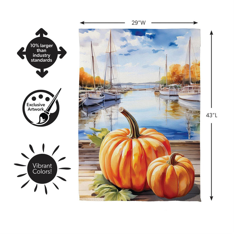 Marina Pumpkins Suede House Flag