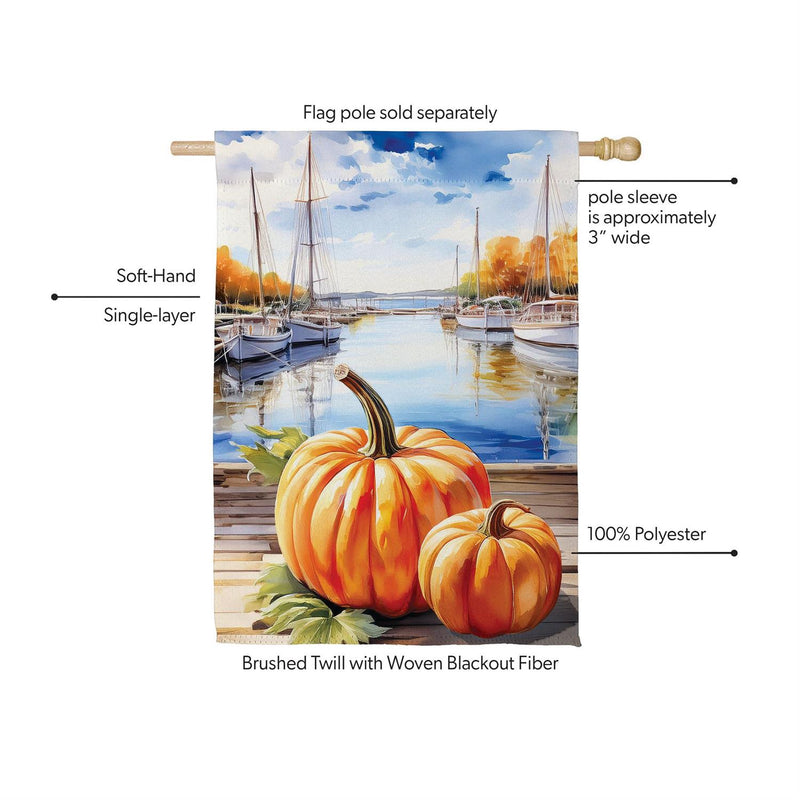 Marina Pumpkins Suede House Flag