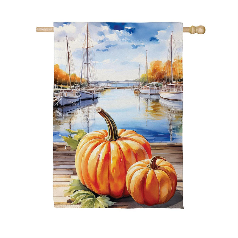 Marina Pumpkins Suede House Flag