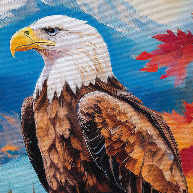 Regal Fall Eagle Suede Garden Flag