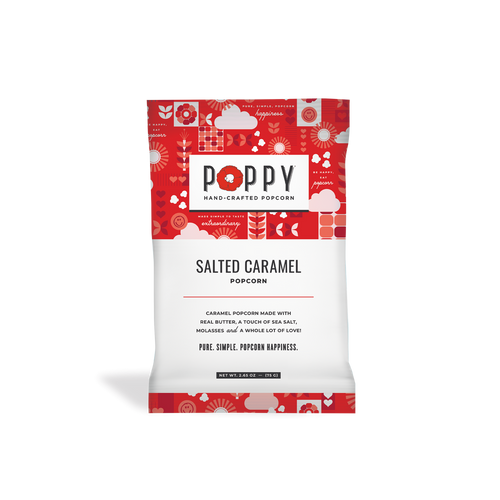 Poppy Hand-Crafted Popcorn | Salted Caramel Snack Bag