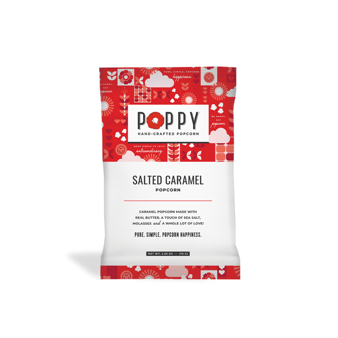Poppy Hand-Crafted Popcorn | Salted Caramel Snack Bag