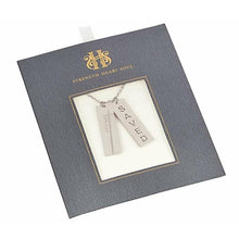 Saved Cutout Double Bar Drop Necklace