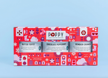 Poppy Hand-Crafted Popcorn | Holiday Cylinder Trio