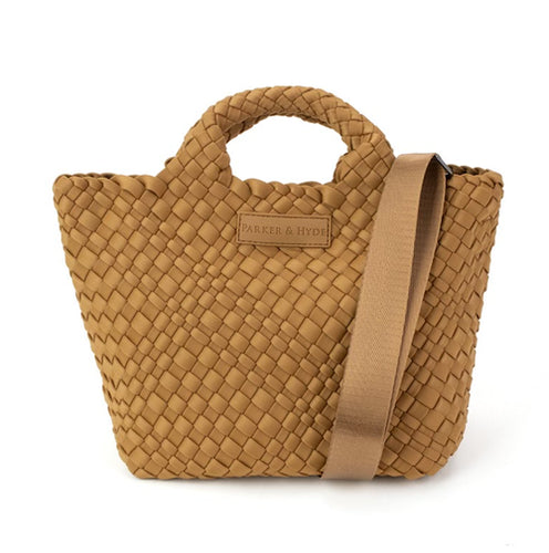 Woven Mini Tote in Camel