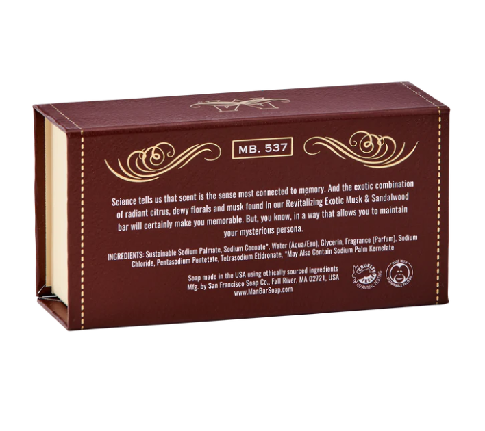 MAN BAR | Revitalizing Exotic Musk + Sandalwood Fragrance